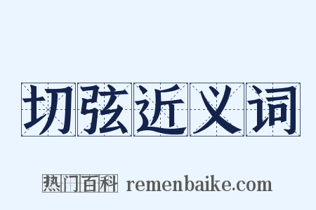 切弦近义词是什么意思的图片